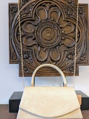 Merbella & Ashford Faux Suede Convertible Top-Handle Clutch/ Crossbody, NWT